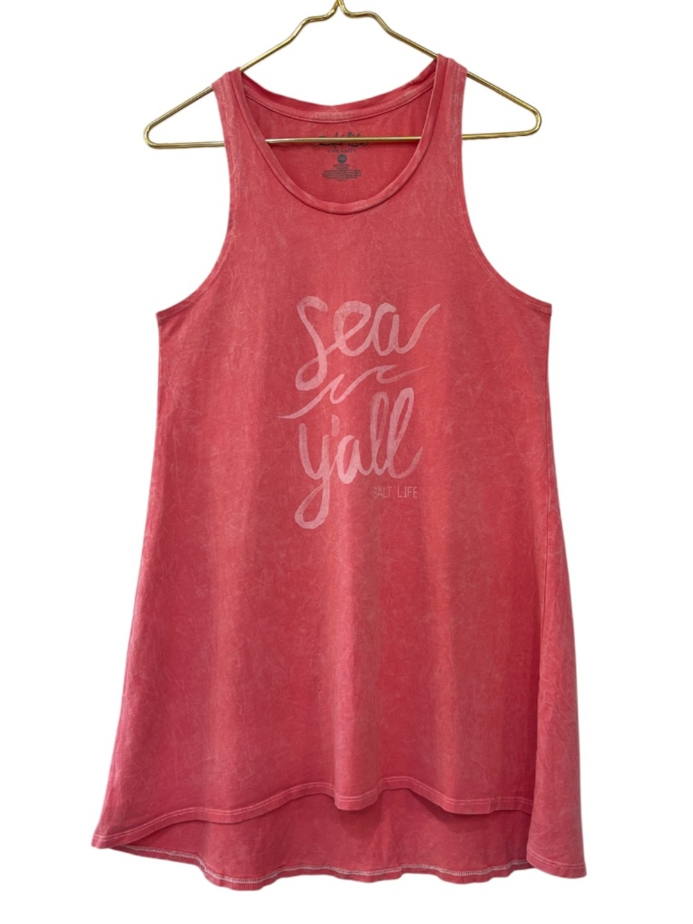 Salt Life Sea Y’all Graphic Tank Dress Beach Coverup Large - Picture 1 of 6
